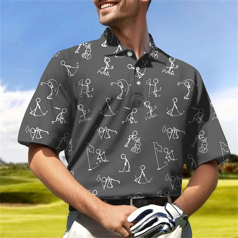 Funky Mens Golf Polo Shirt