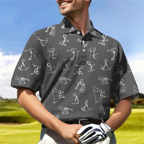 Funky Mens Golf Polo Shirt