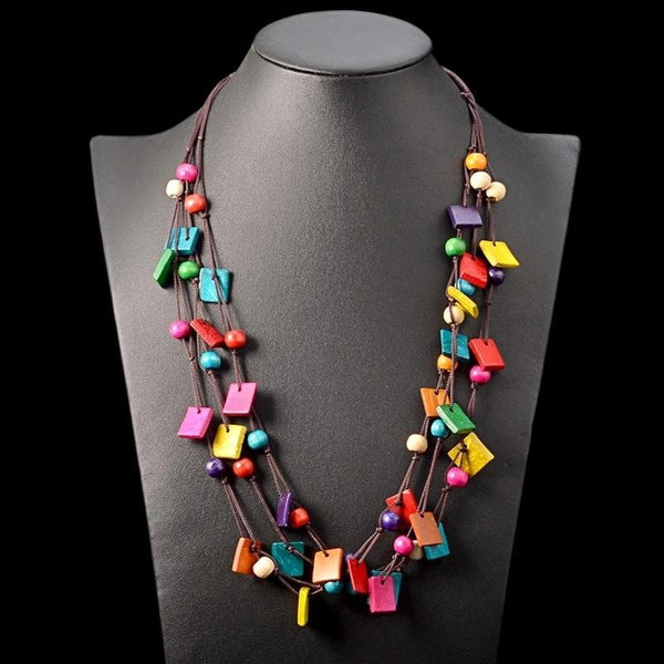 Statement Bright Bead Necklace