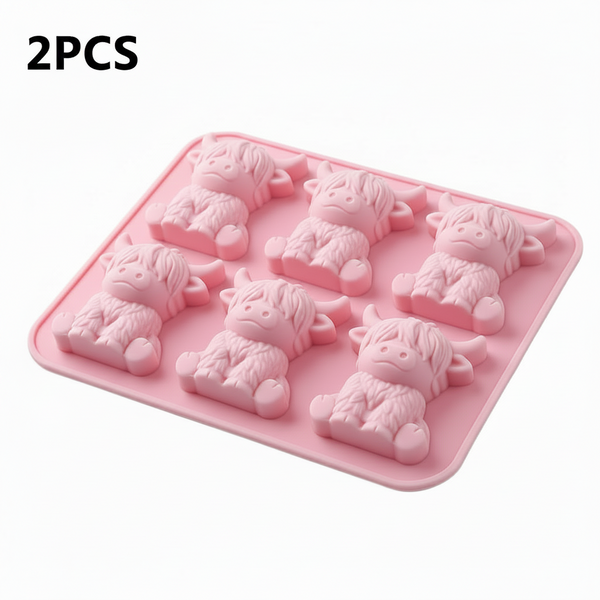 Silicone Highland Cow Ice Cube Tray Mold