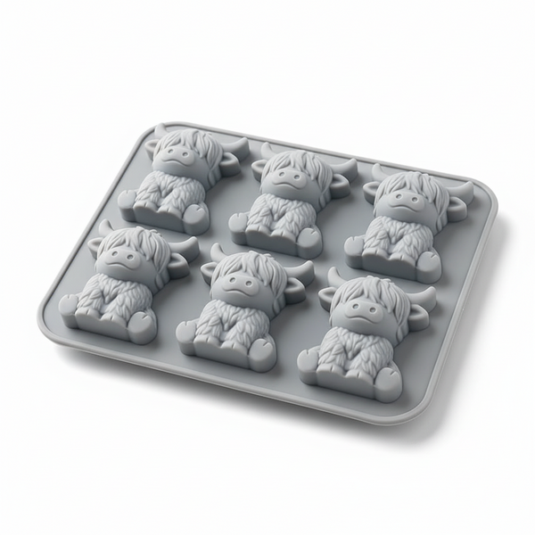 Silicone Highland Cow Ice Cube Tray Mold