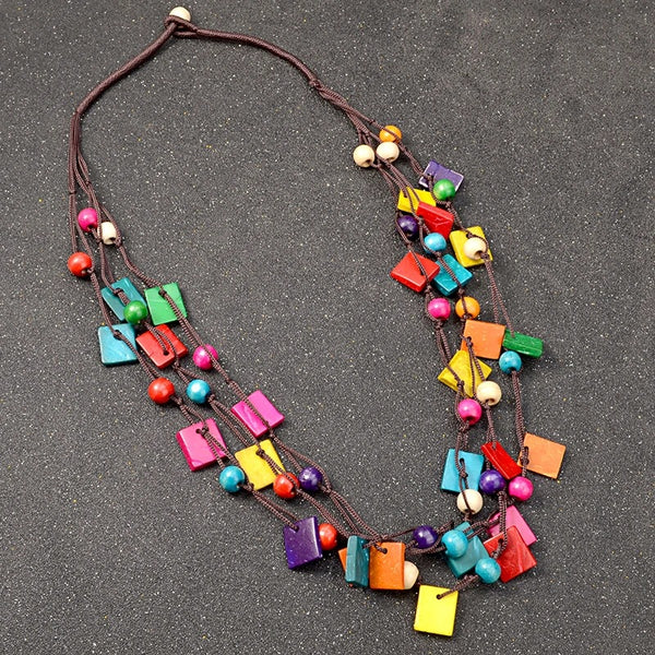 Statement Bright Bead Necklace