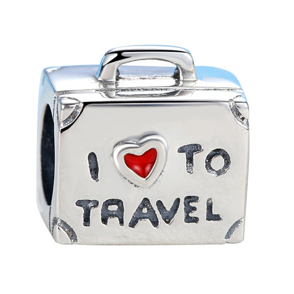 Pandora Style Love To Travel 925 Sterling Silver Charms