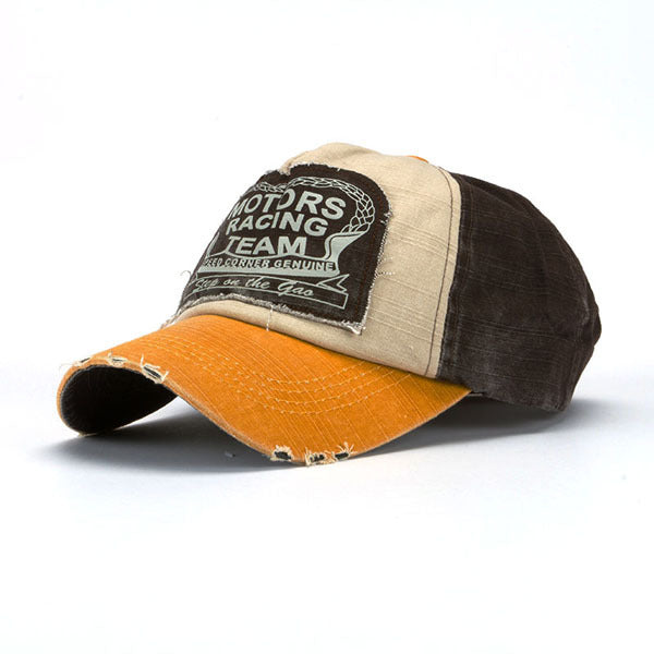 Colorblock Distressed Baseball Cap