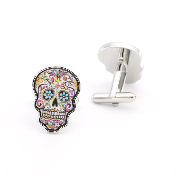 Printed skull cufflinks