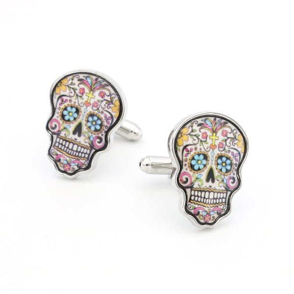 Printed skull cufflinks