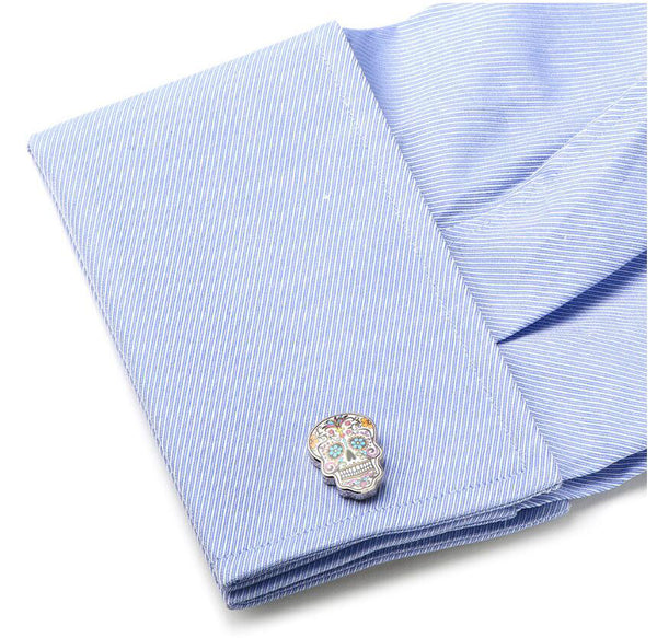 Printed skull cufflinks