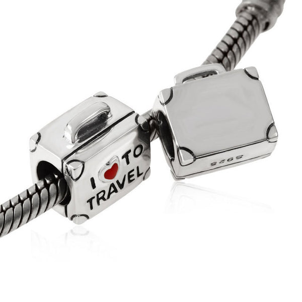 Pandora Style Love To Travel 925 Sterling Silver Charms